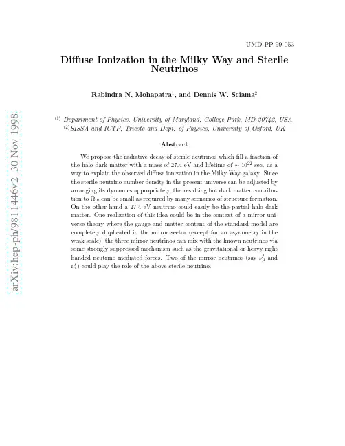 Diffuse Ionization in the Milky Way and Sterile Neutrinos