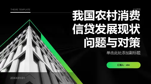 我国农村消费信贷发展现状问题与对策