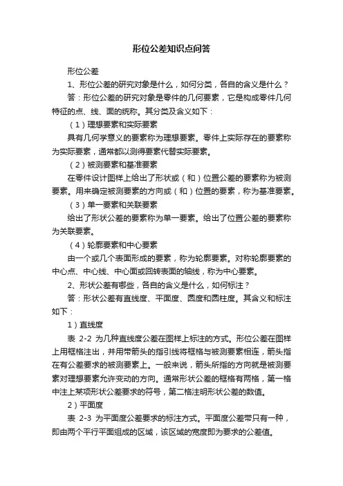 形位公差知识点问答