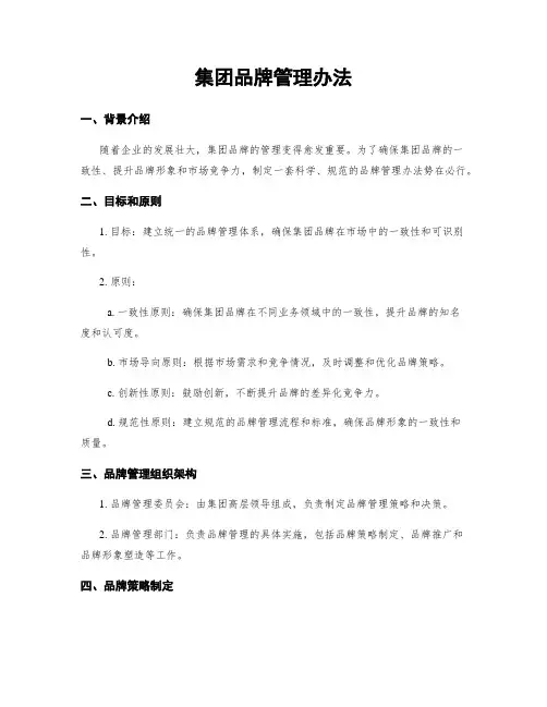 集团品牌管理办法