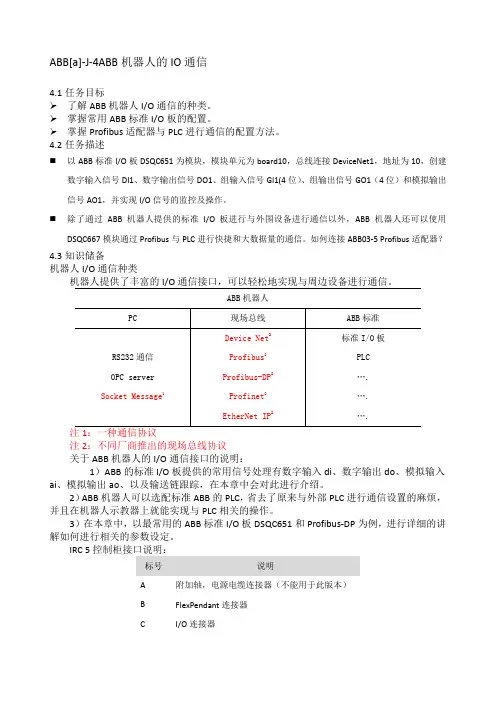 ABBJABB机器人的IO通信