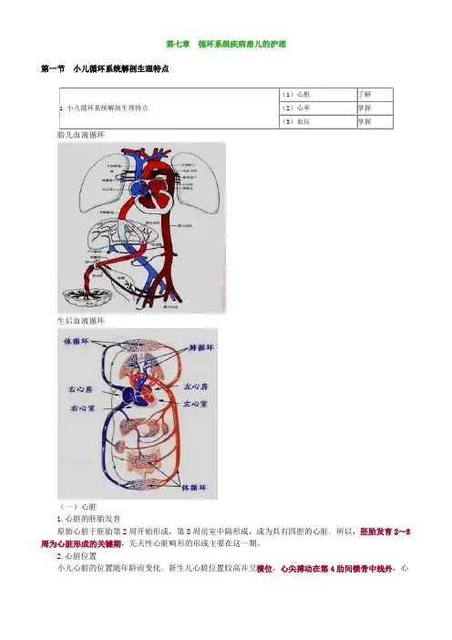 护师考试辅导：儿科护理学之循环系统疾病患儿的护理