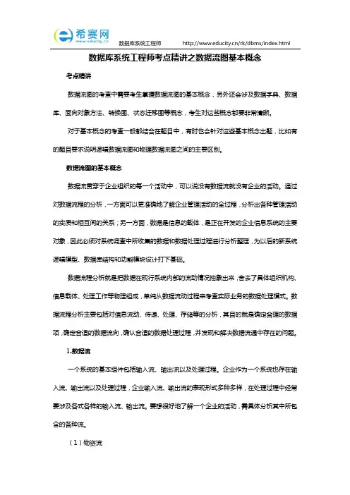 数据库系统工程师考点精讲之数据流图基本概念