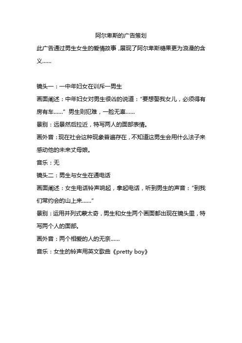 阿尔卑斯的广告策划