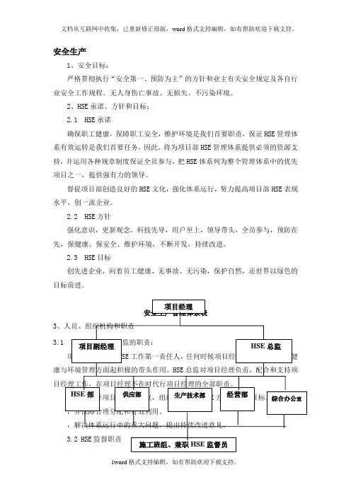 公司HSE体系建设文件HSE结构安全措施