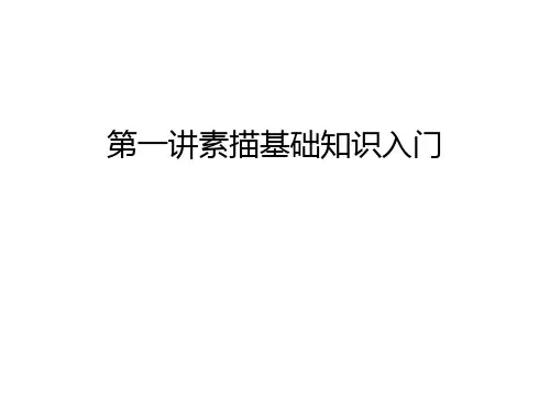 第一讲素描基础知识入门讲课稿