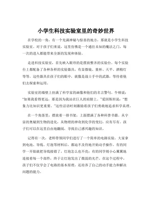小学生科技实验室里的奇妙世界