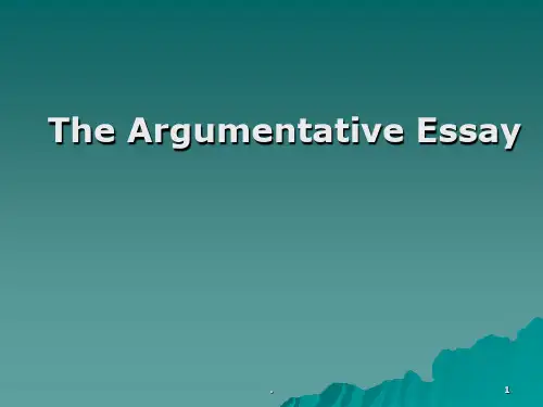Argumentative-essay-英文议论文写作PPT课件