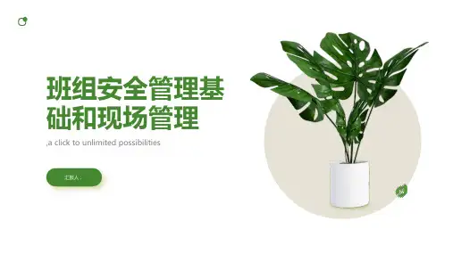 班组安全管理基础和现场管理