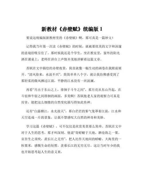 新教材《赤壁赋》统编版1
