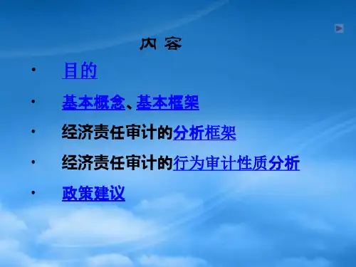 关于经济责任审计的理论分析XXXX
