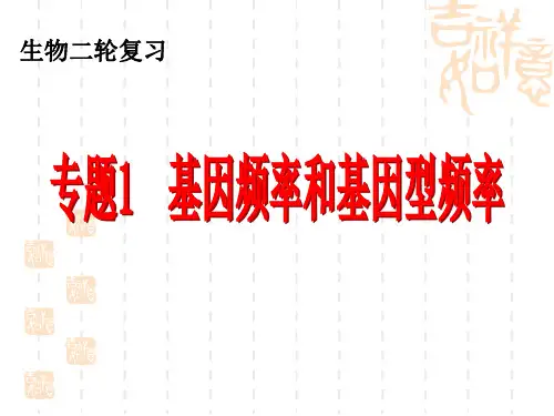 专题1 基因频率和基因型频率.ppt