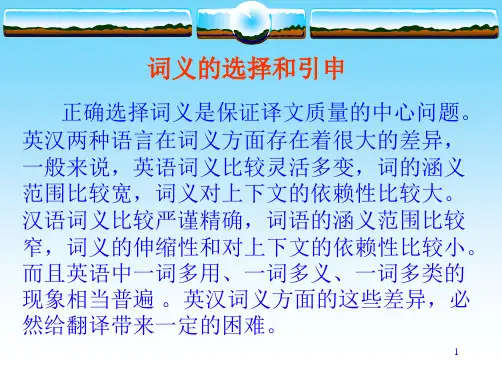 科技英语翻译技巧