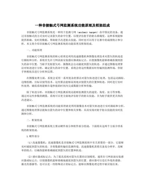 一种非接触式弓网监测系统功能原理及框架组成