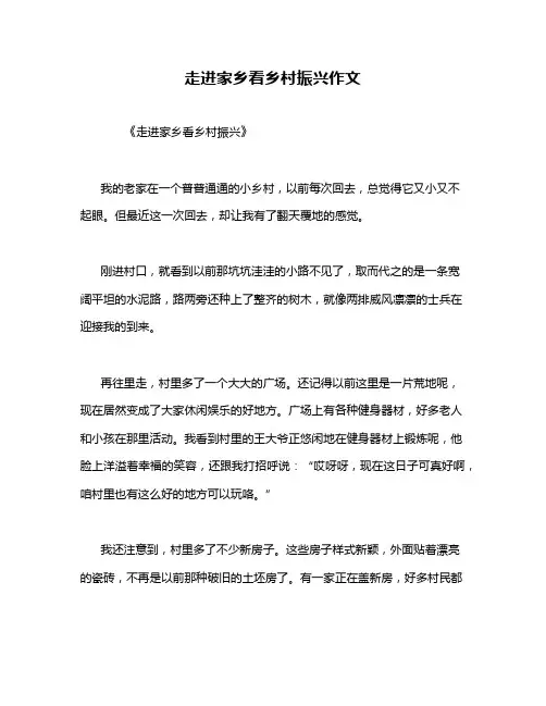 走进家乡看乡村振兴作文