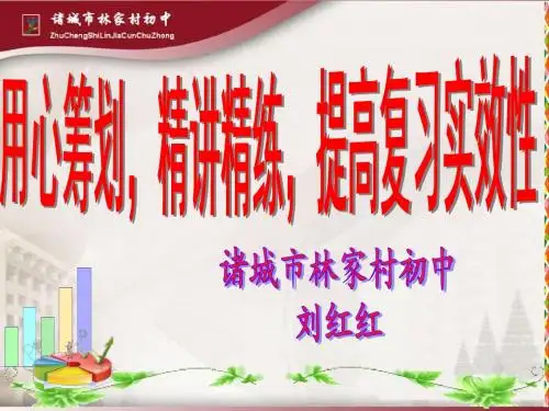 用心筹划,讲精练,提高复习实效性(林家村刘红红)
