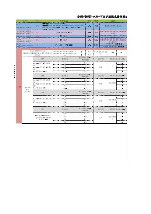 终版正规计算-天正定压补水-按单位面积水容积来计算