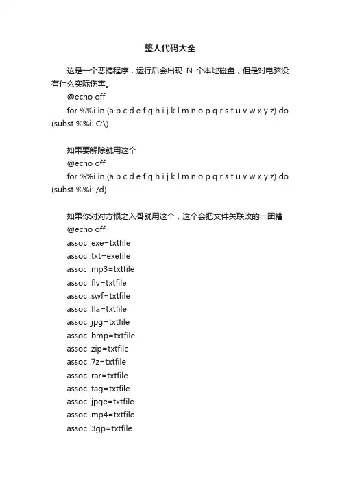 整人代码大全