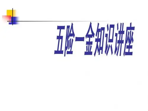 五险一金知识讲座