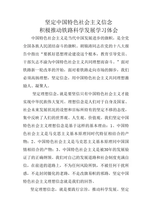 坚定中国特色社会主义信念