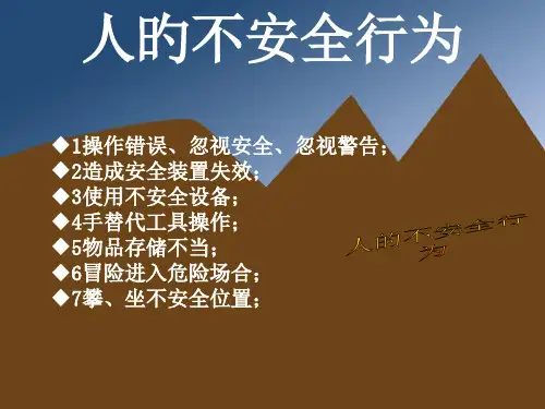 人的不安全行为和物的不安全状态-(1)