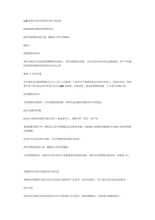 SAP库存管理