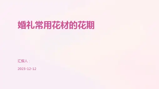 婚礼常用花材的花期