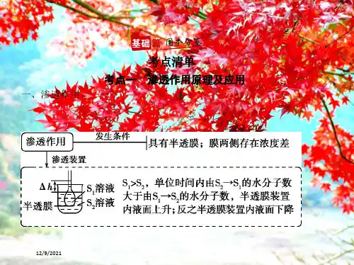 高考生物一轮复习专题3物质出入细胞的方式课件高三全册生物课件_00001