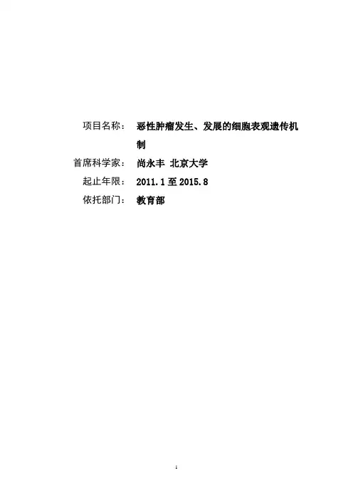 国家基金申报书：恶性肿瘤发生、发展的细胞表观遗传机制0-G---1.