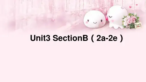 人教版英语八年级上册 Unit3 SectionB(2a-2e)课件