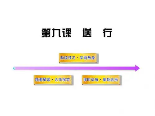 初中语文2018年苏教版九年级下册PPT课件 第三单元 送行