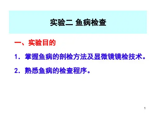 实验二 鱼病检查
