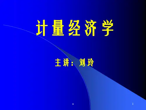 计量经济学导论