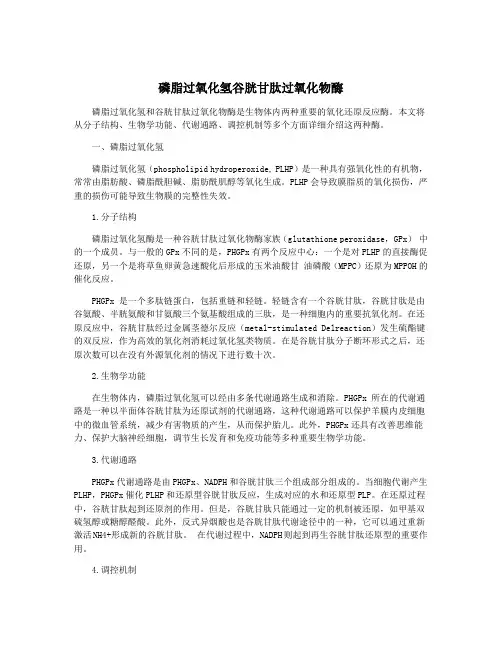 磷脂过氧化氢谷胱甘肽过氧化物酶