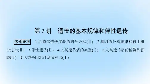 高考生物大二轮专题复习 专题四 遗传、变异和进化 4_2 遗传的基本规律和伴性遗传课件