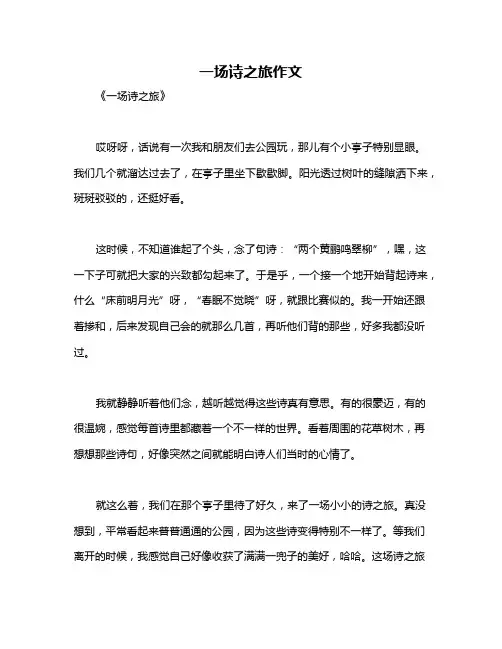 一场诗之旅作文