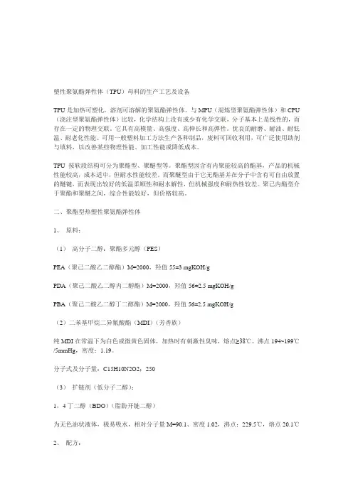 TPU的简介及生产工艺