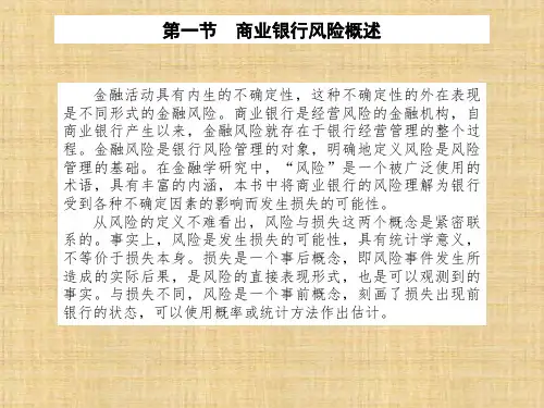 第四章  商业银行风险管理理论  《商业银行管理学》ppt课件