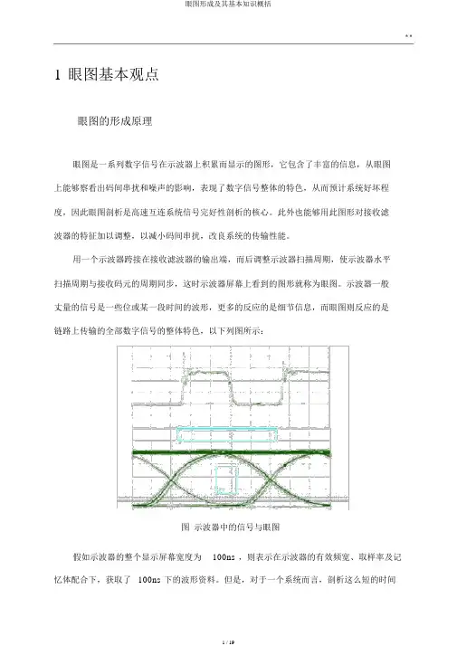 眼图形成及其基本知识归纳