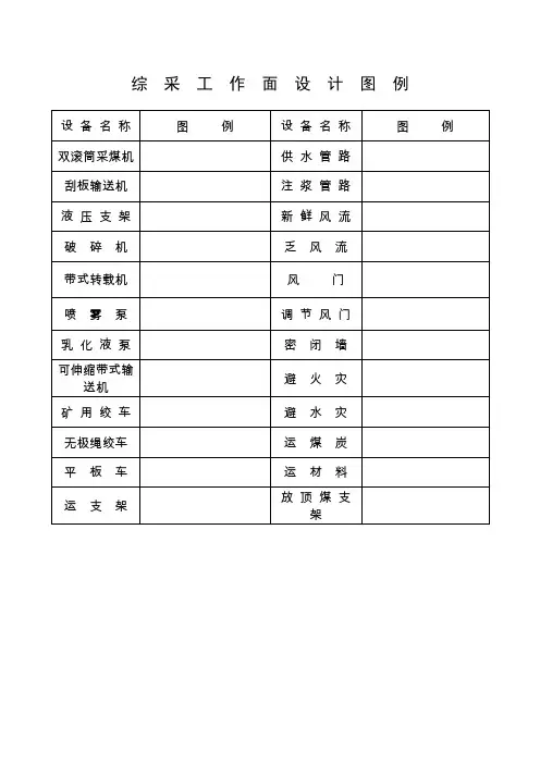 采矿图形符号图例
