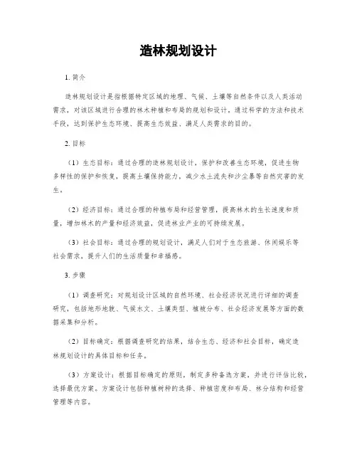 造林规划设计