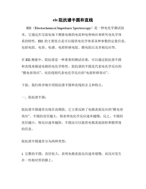 eis阻抗谱半圆和直线