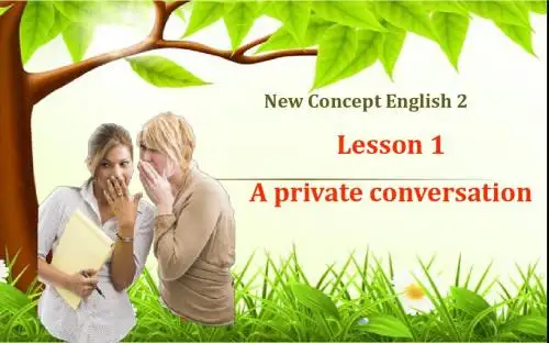 (最新版)新概念第二册Lesson-1--A-private-conversation