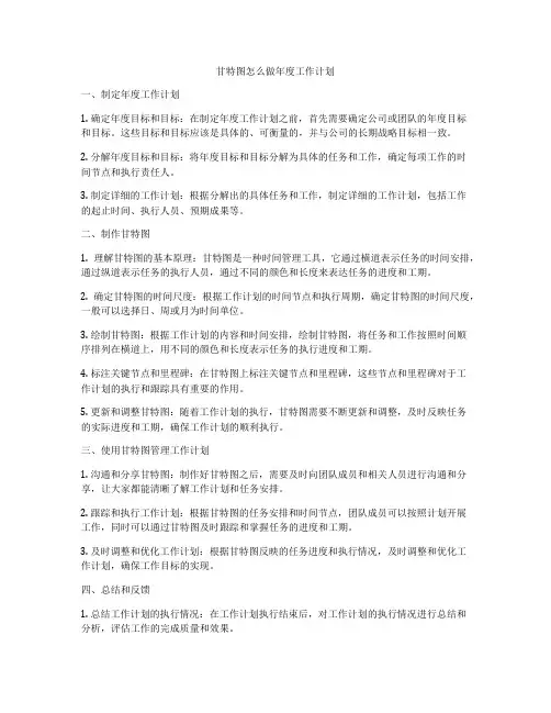 甘特图怎么做年度工作计划