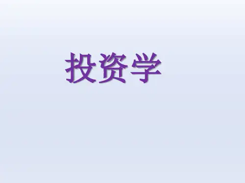 投资学《资本资产定价模型》课件