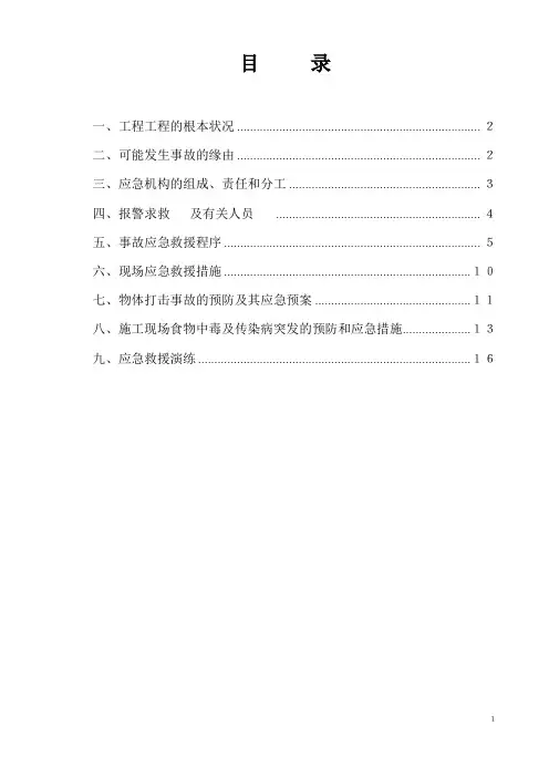 应急预案及内容(含演练记录)