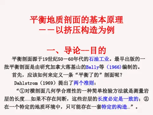 盆地分析-平衡剖面原理