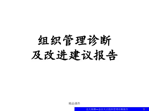 组织管理诊断报告汇报版ppt课件