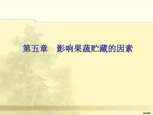 第五章 影响果蔬贮藏的因素
