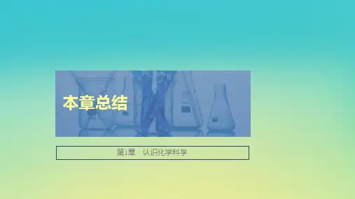 新教材高中化学 第1章 认识化学科学 本章总结课件 鲁科版必修第一册